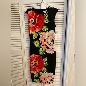 NWT London times black with flower dress